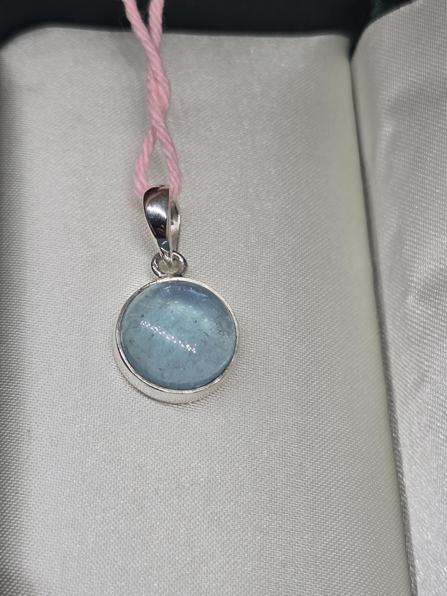 Pendentif Aigue marine et Argent 925
