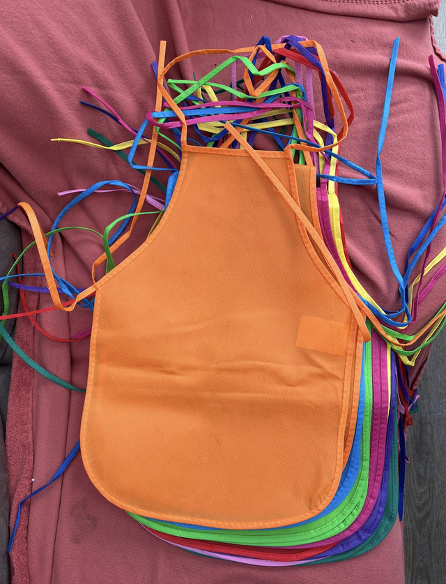 Schort kinderen 46*33cm dunne stof