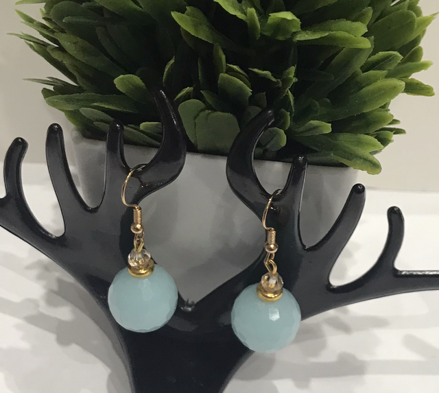 Blue Glass Dangling Earrings - BGD8890