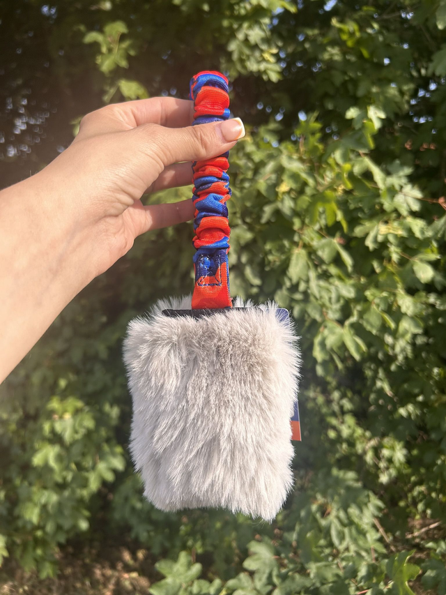Faux Fur Pocket Bungee Squeaker
