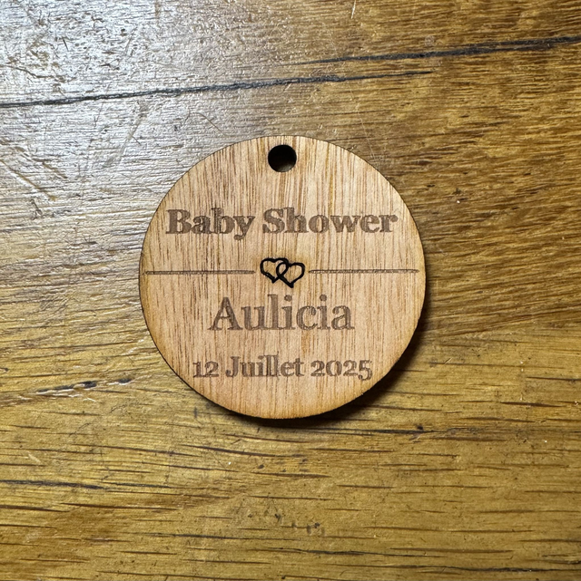 Rond verre Baby Shower