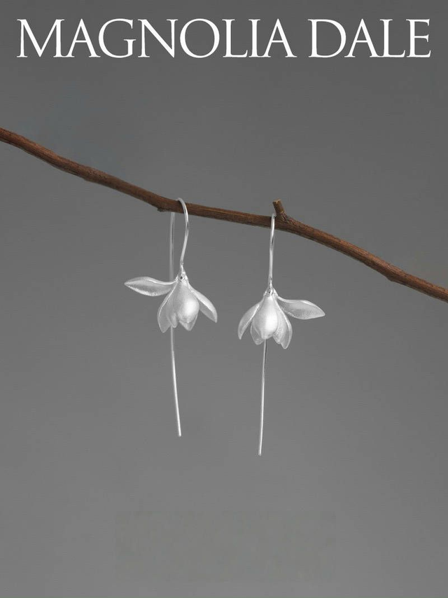 *Designer Silver Jewellery* Magnolia Silver Earrings