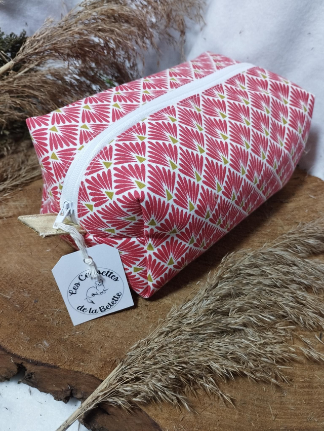 Trousse de toilette - Eventail rouge