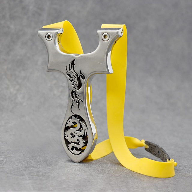 10G ... Lance pierre compétition type vietnamien en acier inoxydable, dragon-phénix - (2 bandes)