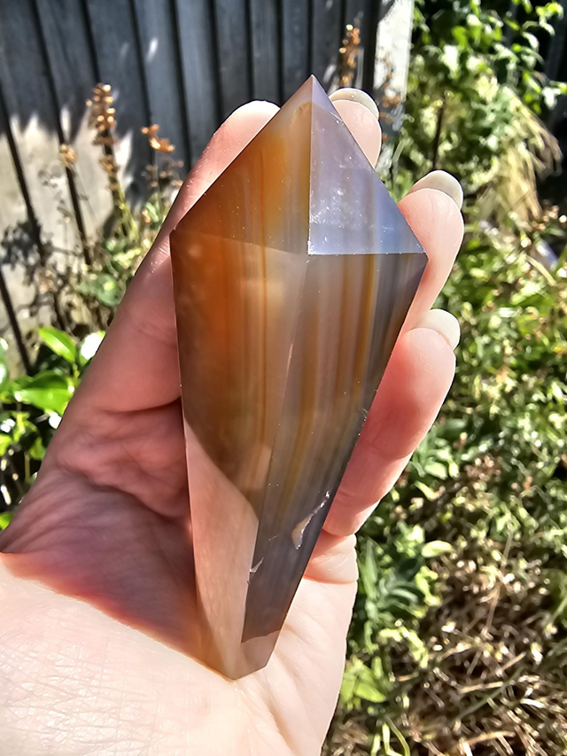 Banded agate sceptor/wand.
