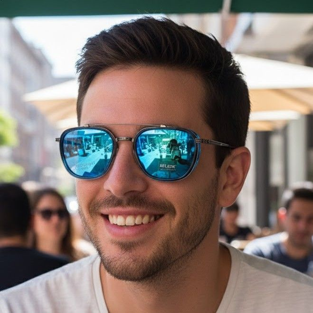 Lentes de Sol Ice Look KF-2124I Metálicos Polarizados con Puente Doble | UV400 - Estilo Vintage Premium