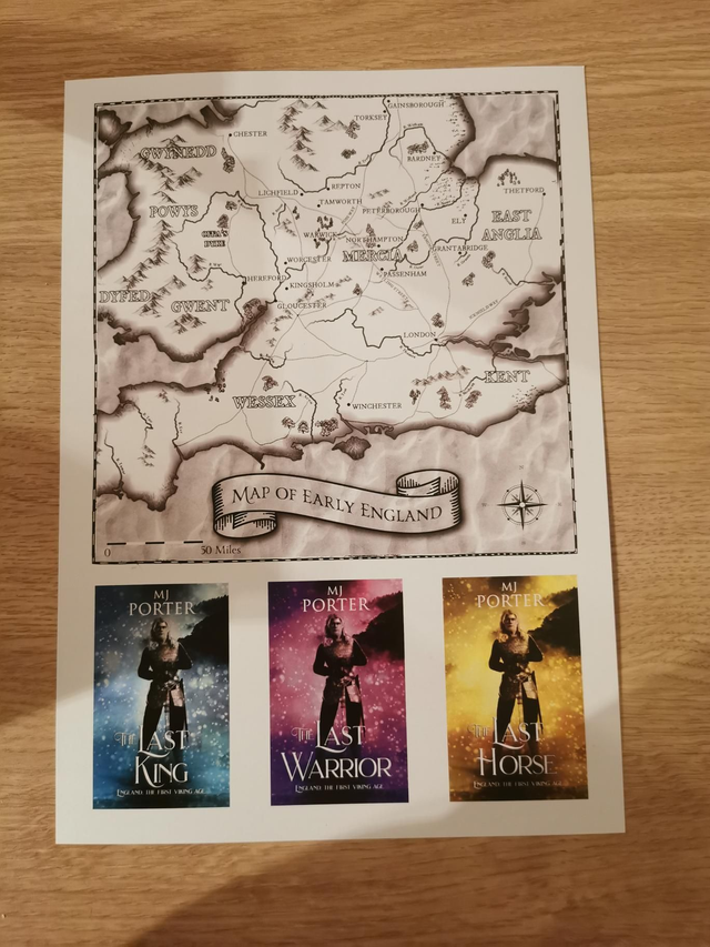 The Mercian Ninth Century Series Map A4 size