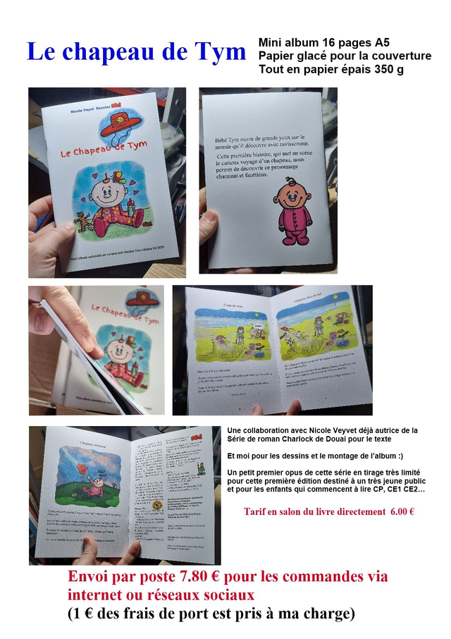 Le chapeau de Tym  mini album A5 16 pages pour premier âge 