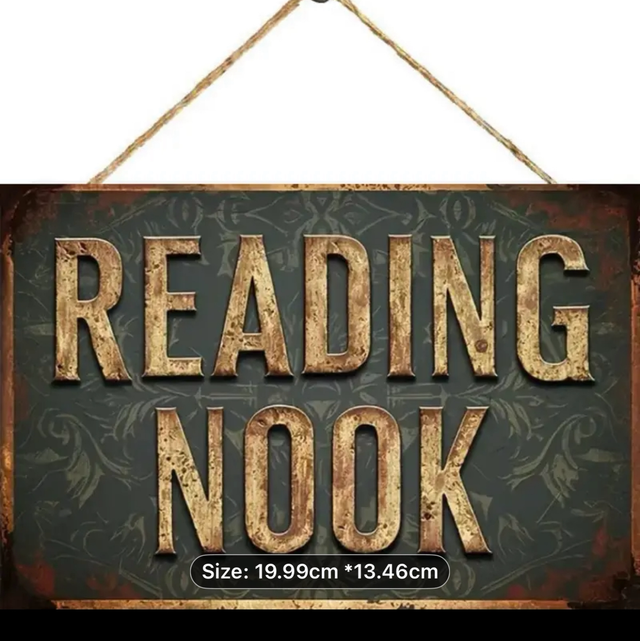 Reading nook hanging sign 