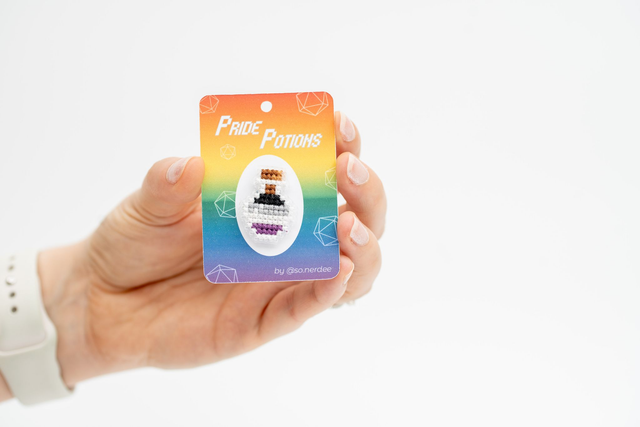 Ace Potion – Cross-Stitch Pin