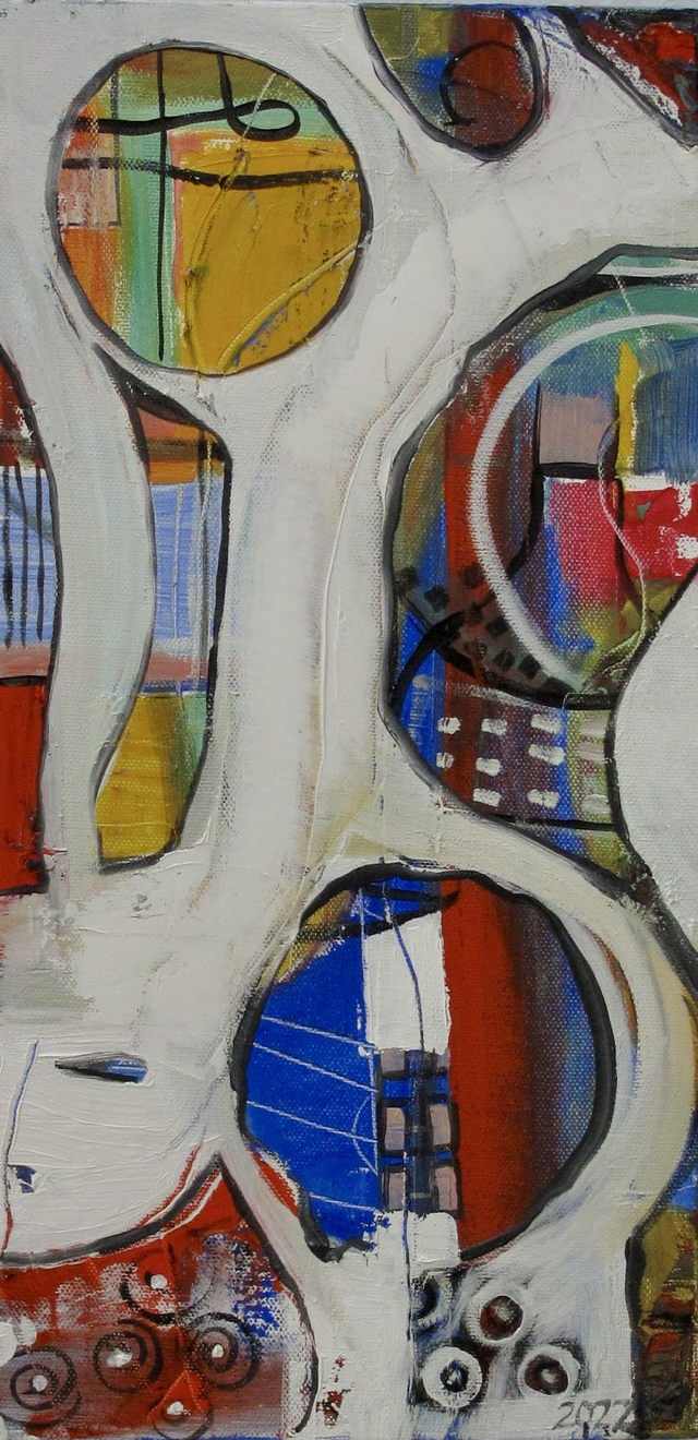 ART ABSTRACT OIL ON CANVAS - IS-LAND 08