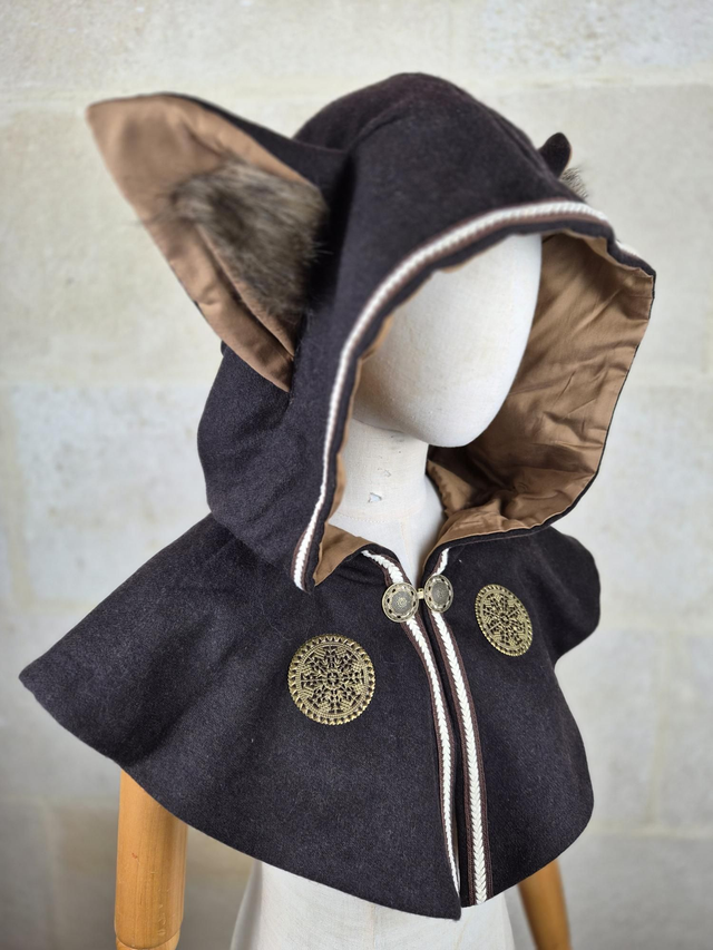 Capuchon à oreilles Marron