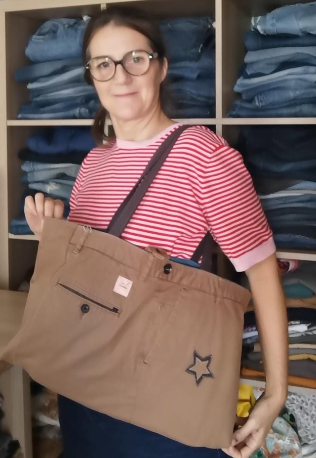 Sac cabas # 234 - Chino recyclé pour un sac léger