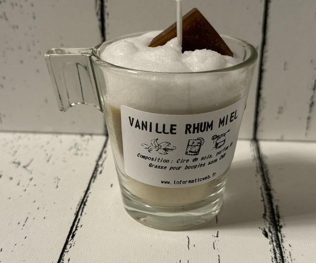 Bougie vanille rhum miel