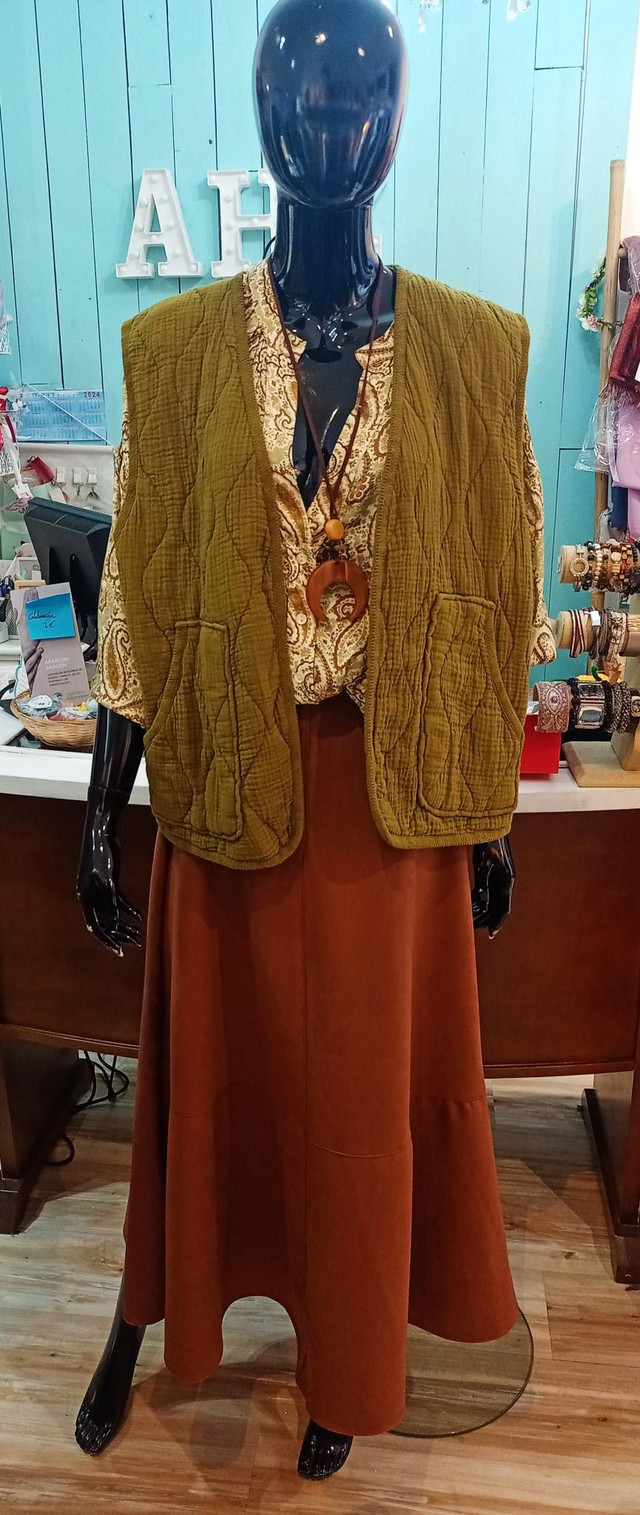 Chaleco acolchado abierto