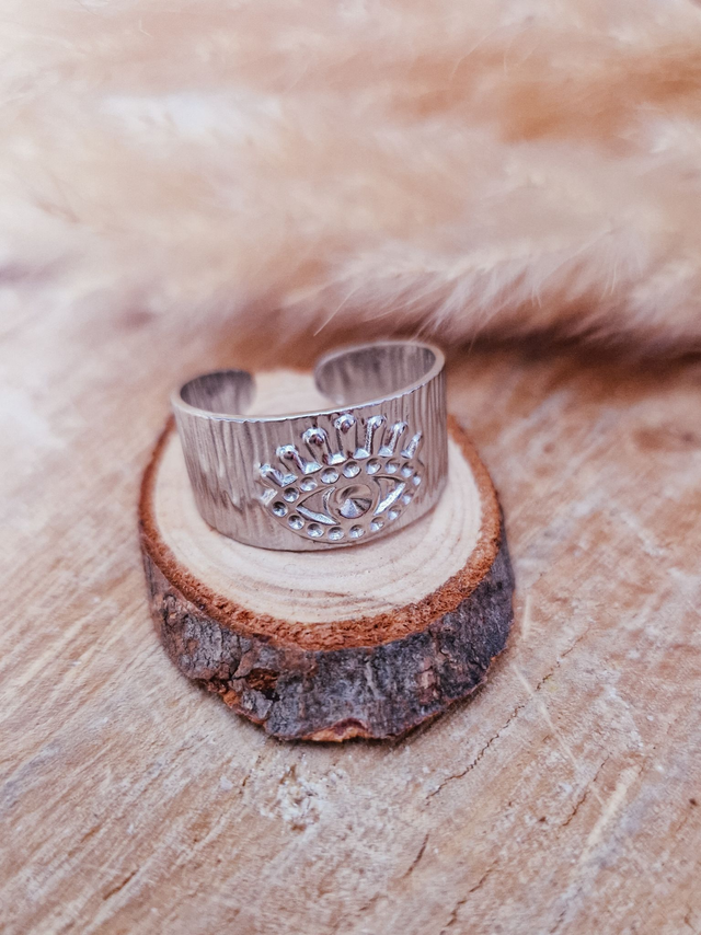 Bague "Oeil" - Modèle argenté