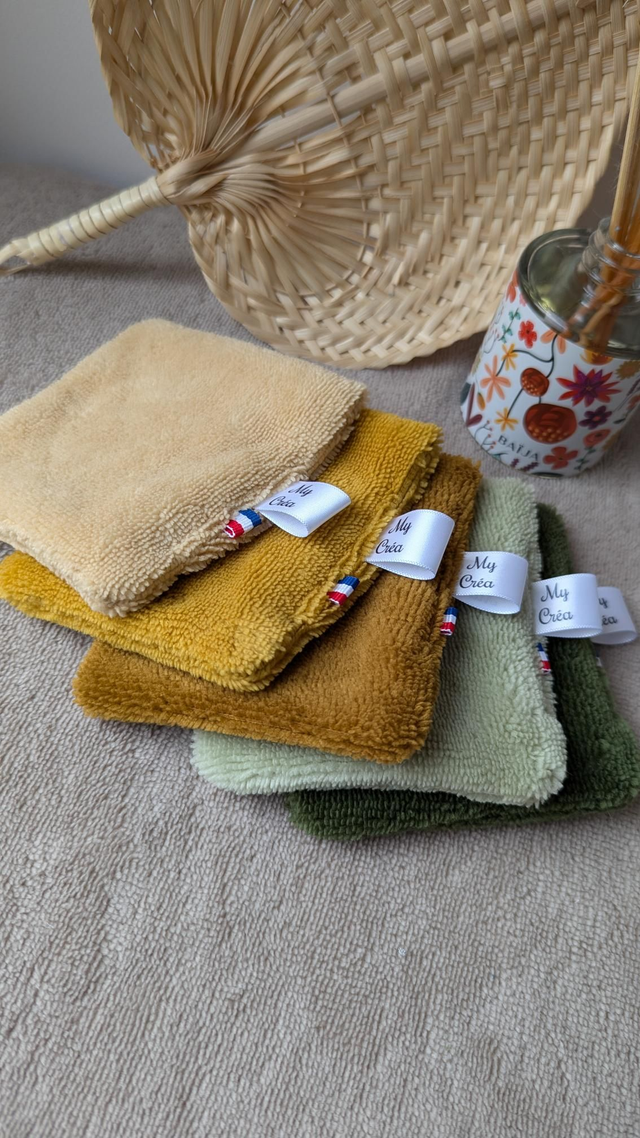 Lingettes en fibre de bambou x5