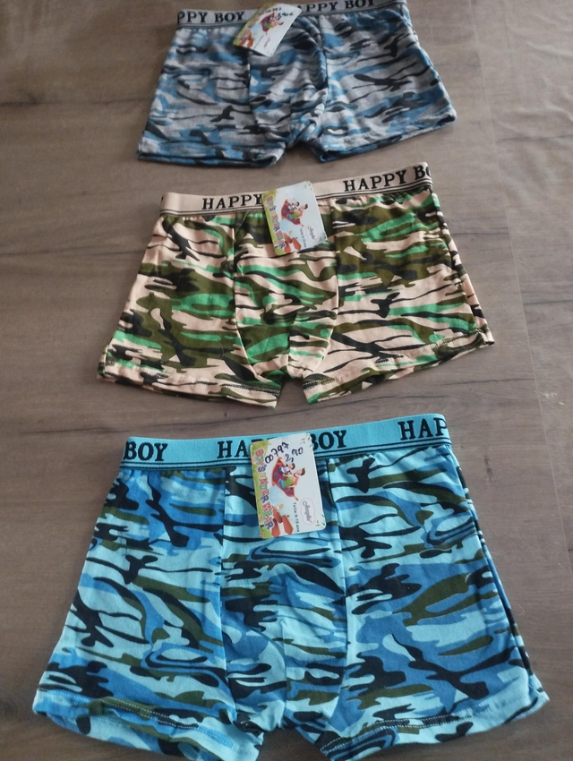 Lot de 3 boxers garçons imprimés camouflage 8/10 ans