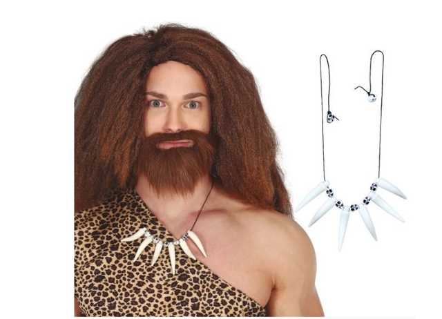 Carnevale ,   18905  COLLANA CAVERNICOLO CON DENTI