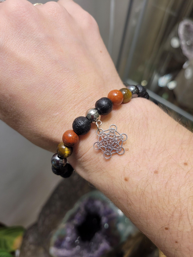 &quot;Terre et Feu&quot; - Bracelet Signature Gemme Céleste