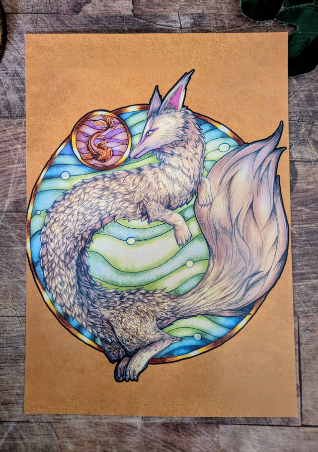 Illustration "Créature de Wingthel : La striée" - 21 x 14,8 cm (A5)