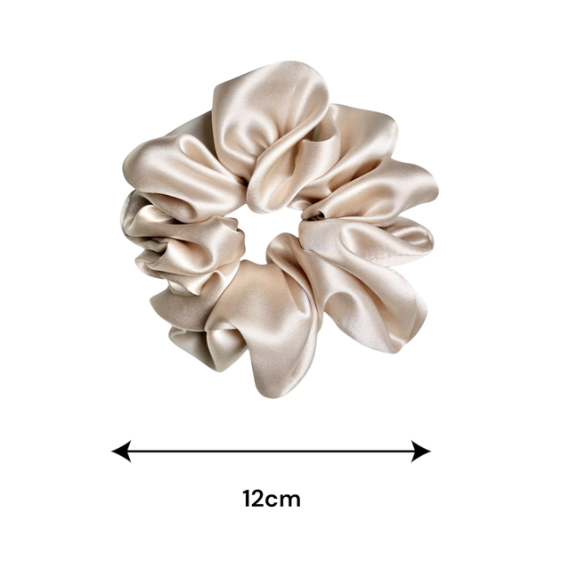 Chouchou en soie - Taille classique - Champagne