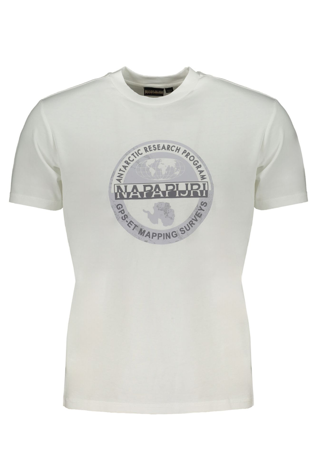 8447NAPAPIJRI T-SHIRT MANICHE CORTE UOMO BIANCO