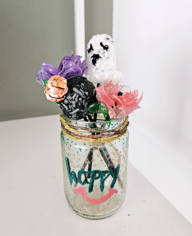 Ghost Flowers Diffuser Bottles Glass Fragrance Containers Handpaint ECO Handmade