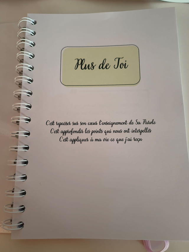 Carnet "Plus de Toi"
