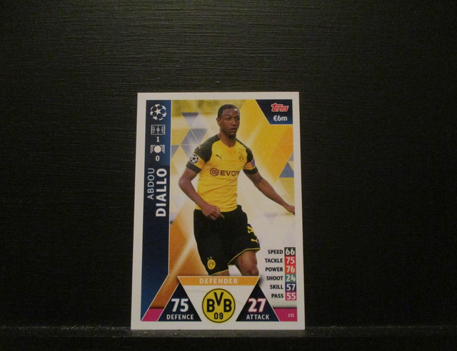 Abdou Diallo - UEFA Champions League Match Attax 2018/19 Original Trading Card #131