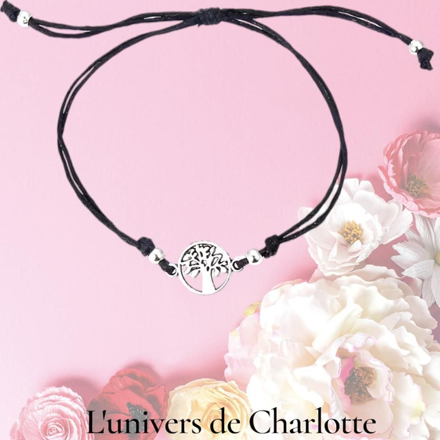 Bracelet cordon réglable "Arbre de vie"
