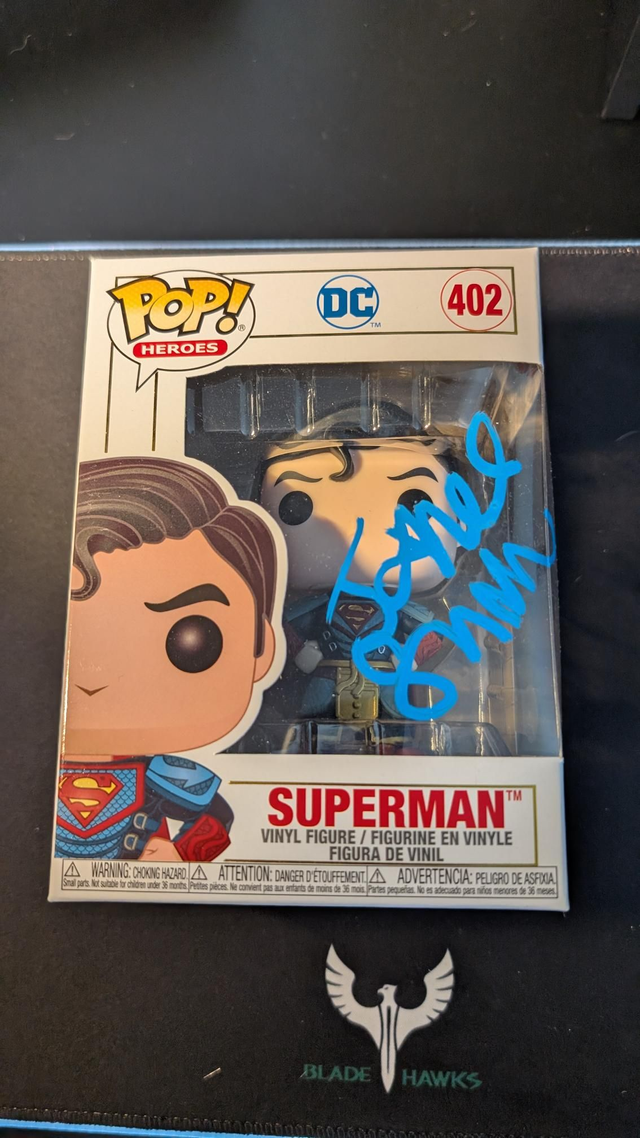 Funko Pop DC Superman 402 Signed By James Gunn with Beckett Authentication 