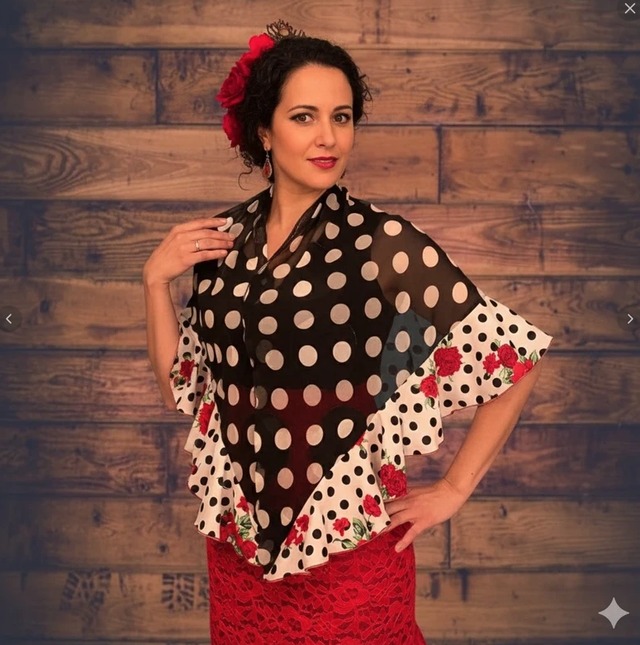 485 Taille unique Châle Flamenco