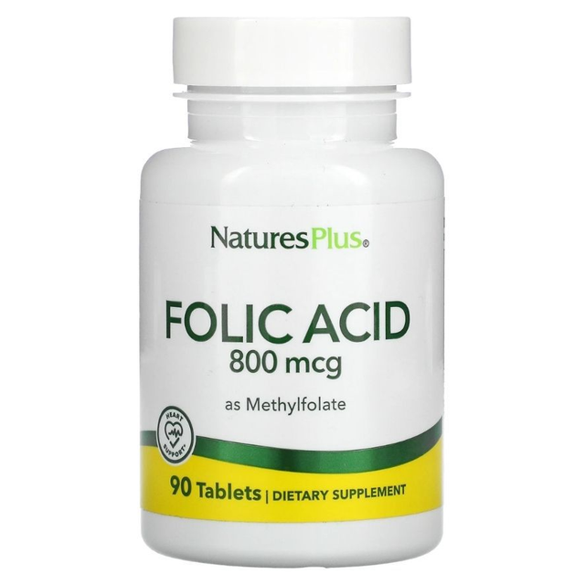 Acido Folico 800Mg SinGluten 90comp NatureS Plus