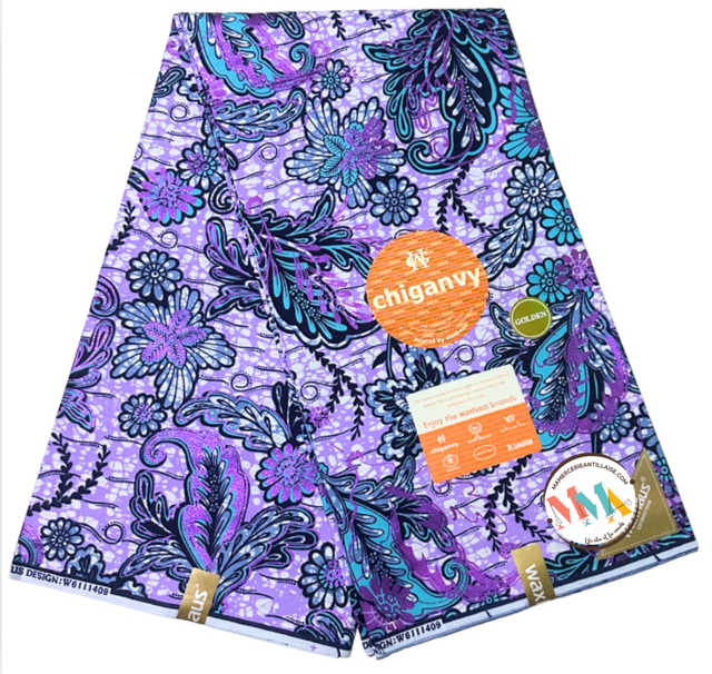 Wax Éméra 5m40 Coton pailleté