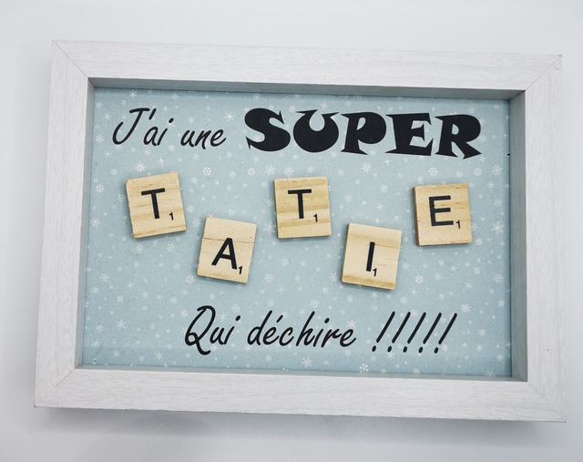 Cadre scrabble TATIE