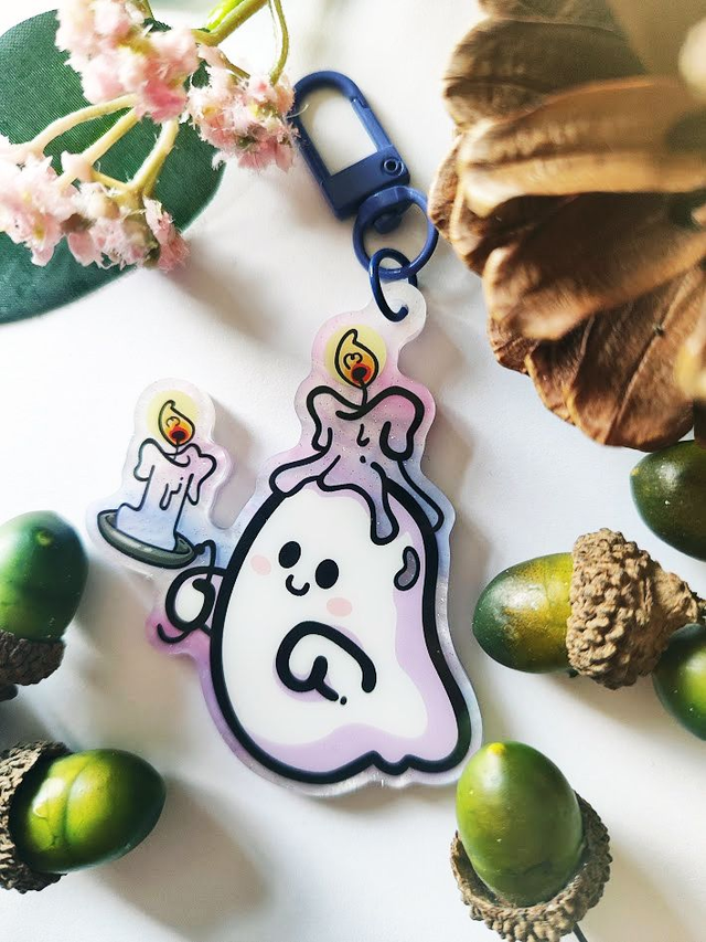 Candlelight Ghost Keychain
