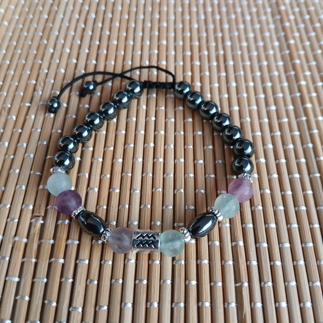 Sterrenbeeld armband Waterman - Hematiet en Fluoriet