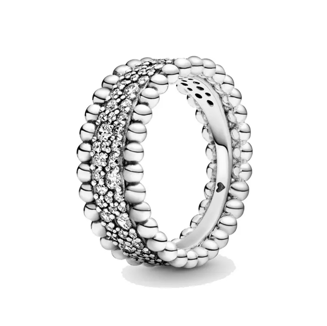Silver sparkling ring