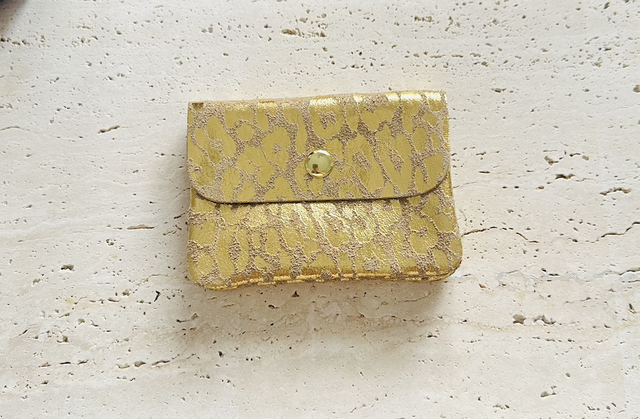 Portemonnee geel panter