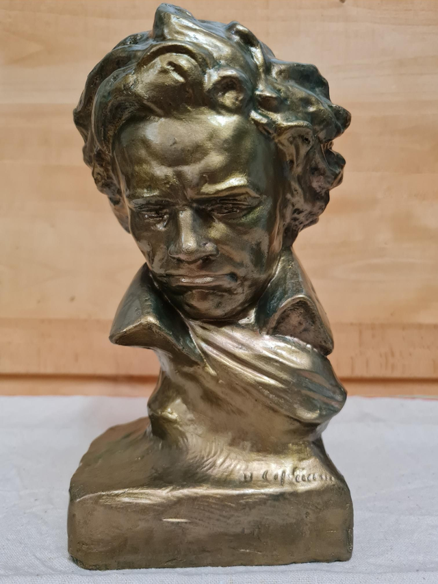 Buste plâtre Beethoven  vintage H25cm