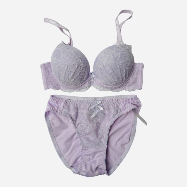 Purple Lace Japanese Bra + Underwear Set UK 32B, UK 34A