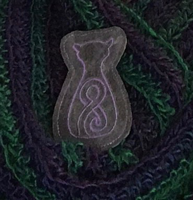 Celtic Cat Cowl and Brooch