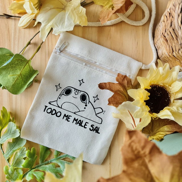 Bolsita de tela Todo me male sal
