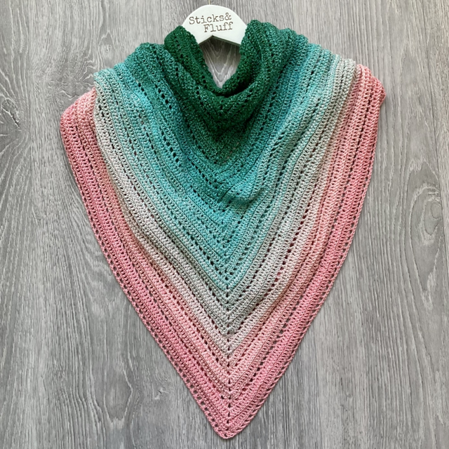 'Pink-sands' - Crochet Shawl/Wrap/Scarf