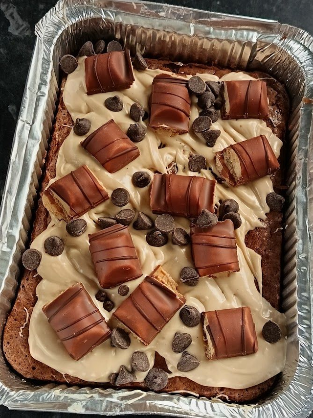 Loaded brownie trays.