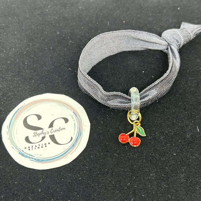 🌟 Bracelet ruban élastique - gris