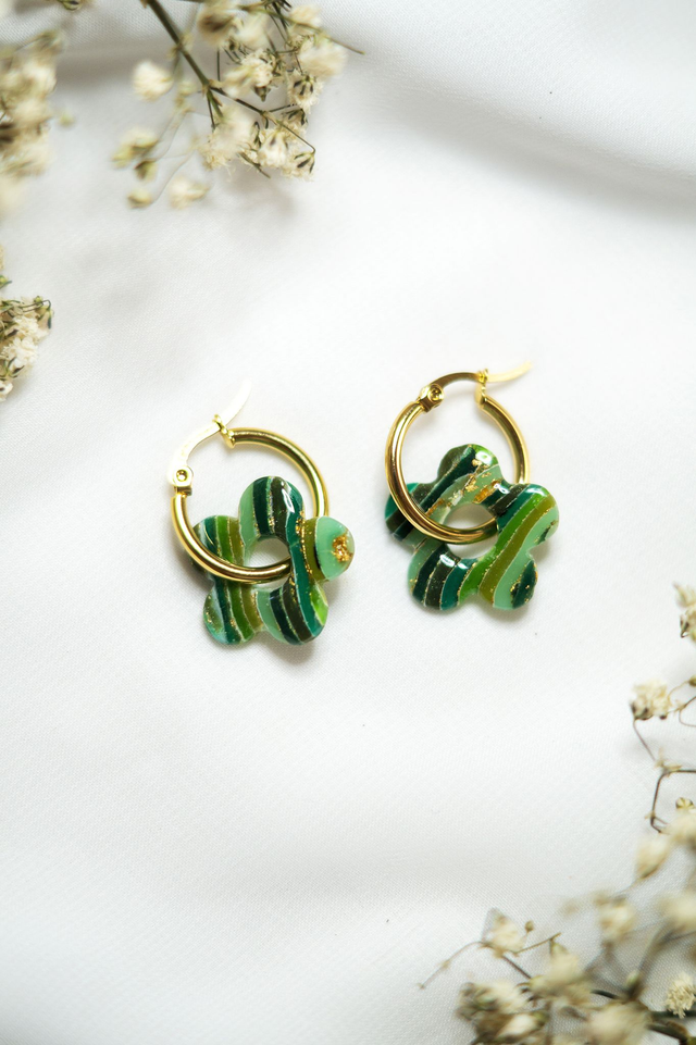 Coloris forêt - Boucles Fleur