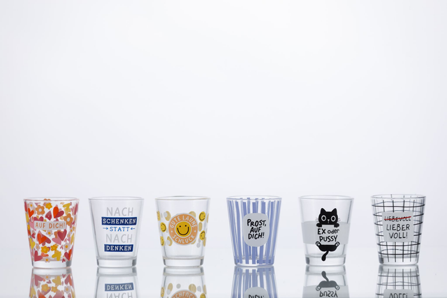 Grafik Werkstatt - Schnapsglas mit Motiv/Spruch 