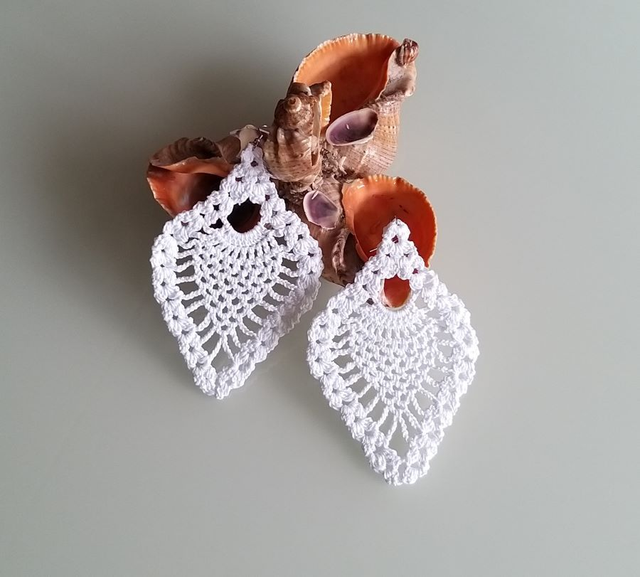 Horgolt ananász mintás fülbevaló